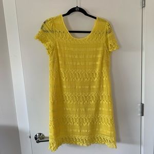 Yellow crochet MADE Fashion Week for impulse dress